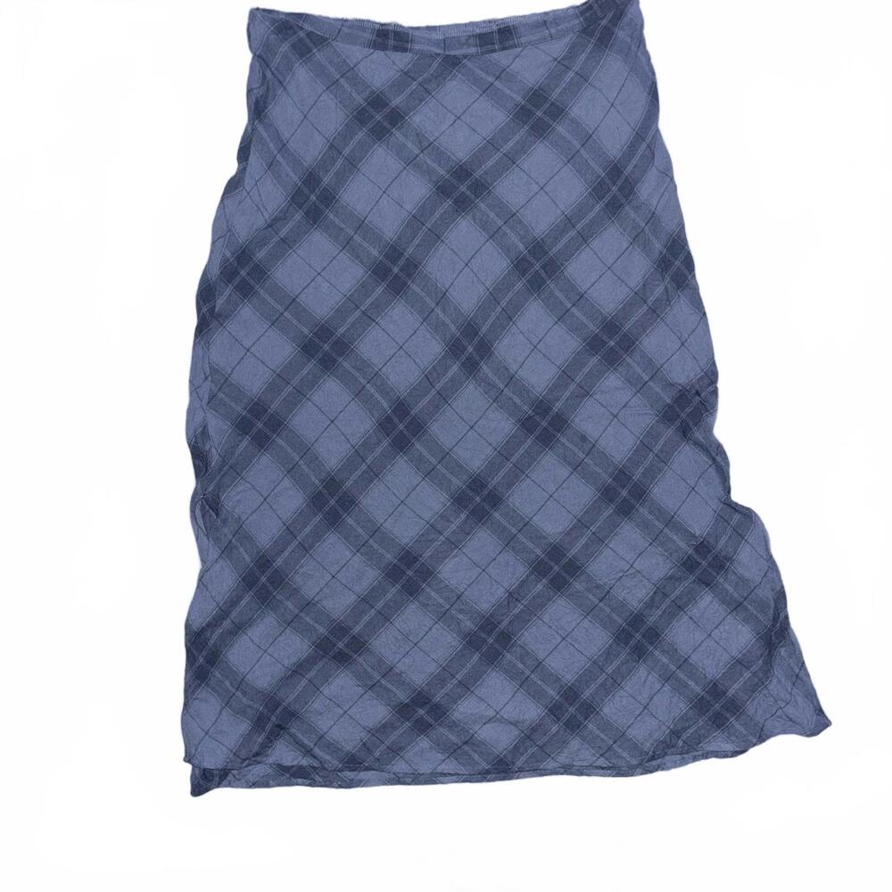 Time and Tru Blue Plaid Skirt